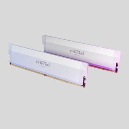 Crucial Pro 32GB (16GBx2) 6400MHz DDR5 UDIMM OC Gaming Desktop RAM-White