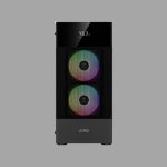 GAMDIAS AURA GC5 Black ARGB Digital Display Mesh Mid Tower ATX Case