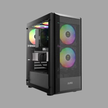 GAMDIAS AURA GC6 Black ARGB Mesh Mid Tower ATX Case