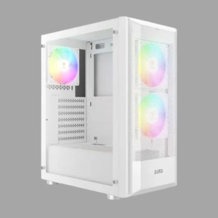 GAMDIAS AURA GC6 White ARGB Mesh Mid Tower ATX Case