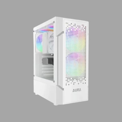GAMDIAS AURA GC7 White ARGB Mesh Mid Tower ATX Case