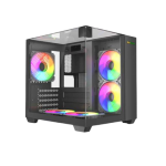 MaxGreen S275-33 Mid-Tower M-ATX Gaming Computer Black Case