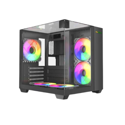 MaxGreen S275-33 Mid-Tower M-ATX Gaming Computer Black Case