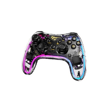 Havit G180BT Transparent RGB Bluetooth Vibration Gamepad