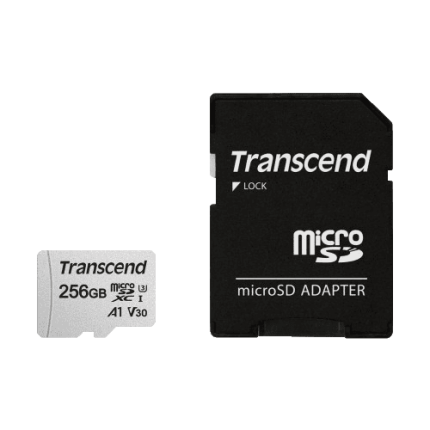 Transcend 256GB Micro SD UHS-I U3 Memory Card with Adapter