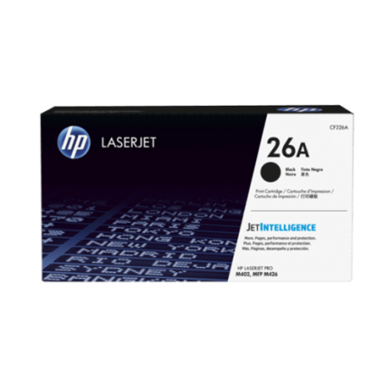 HP 26A Black Original LaserJet Toner Cartridge (For M402DN)