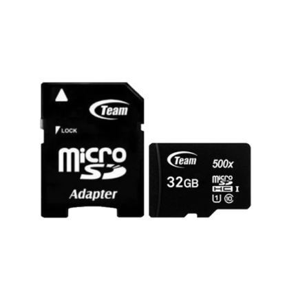 TEAM 32GB MicroSDHC/SDXC UHS-I U1 C10 Memory Card with Adapter