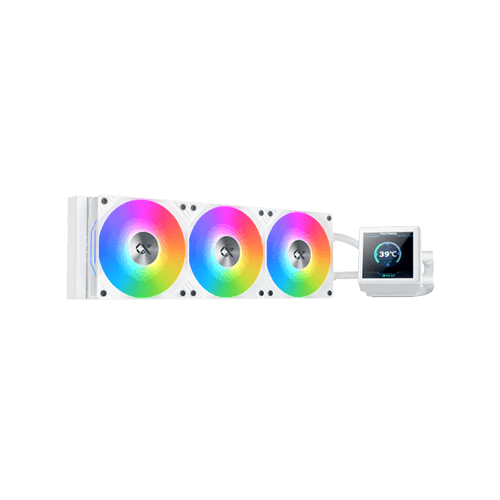 Connect-360-EDM-03-03-1 Xigmatek Connect 360 Arctic ARGB CPU Cooler White AIO Display