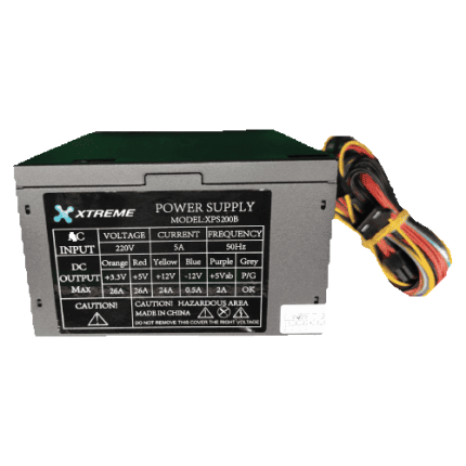 XTREME XPS200B REAL 200W 20+4PIN 650MM POWER SUPPLY