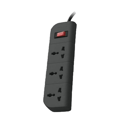 Belkin F9E300ZB 3-Socket Surge Protector 1.5M Power Strip