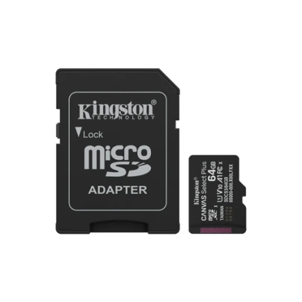 Kingston Canvas Select Plus 64GB MicroSDXC UHS-I Card Adapter