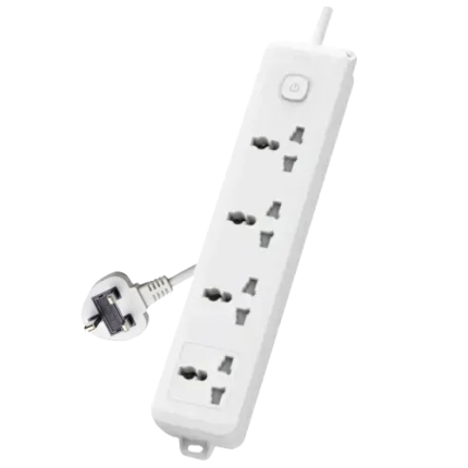 Deli CT703ES 4 Port 3 Meter Power Strip With Surge Protection
