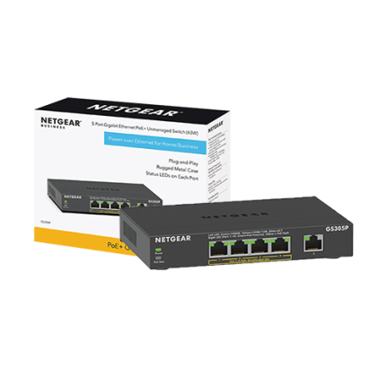 Netgear GS305P 5-Port Gigabit Desktop Switch