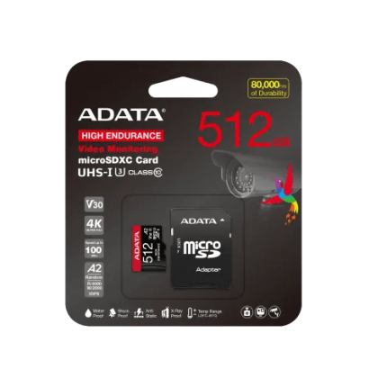 ADATA High-Endurance 512GB UHS-I Class 10 microSDXC Memory Card