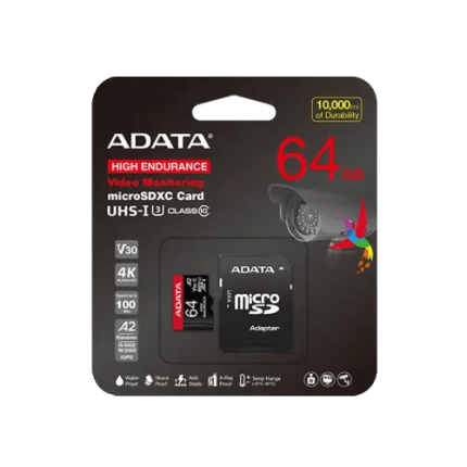 ADATA High-Endurance 64GB UHS-I Class 10 microSDXC Memory Card