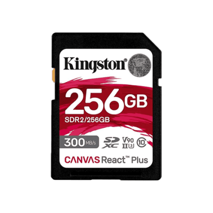 Kingston Canvas React Plus 256GB SDXC UHS-II U3 V90 Memory Card