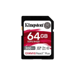 Kingston Canvas React Plus 64GB SDXC UHS-II U3 V90 Memory Card