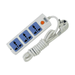 Many 2 Pin 3 Port White Power Strip # MTS-1103 (5 Meter)