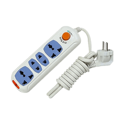 Many MTS-202 4-Port Power Strip with 2 Pin & 3 Pin Sockets
