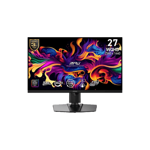 mpg-271qr-qd-oled-x5-01-500x500 the MSI MPG 271QR QD-OLED X50 26.5" 2K 500Hz 0.03ms Gaming Monitor is a must-have. This premium monitor blends ultra-fast performance with QD-OLED brilliance.