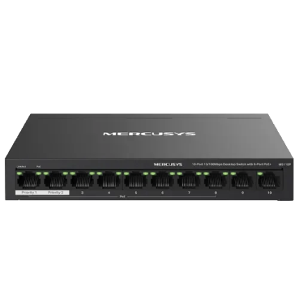 Mercusys MS110P 10-Port 10/100Mbps PoE Desktop Switch