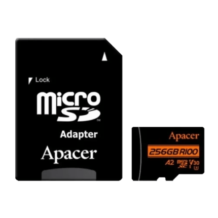Apacer R100 256GB SDXC UHS-I U3 V30 A2 Memory Card