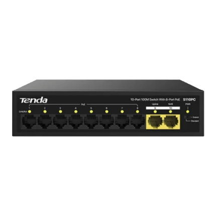 Tenda S110PC 10-Port 100M Unmanaged PoE Switch
