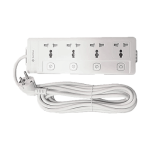 SOLITINE 2 Pin 4 Port White Power Strip # S2P-4-3M (3 Meter)