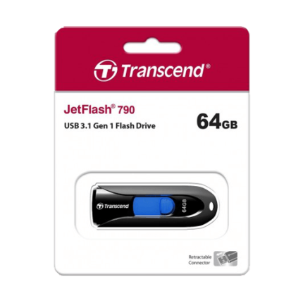 Transcend JetFlash 790 64GB USB 3.1 Gen 1 Pen Drive