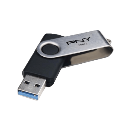 PNY Turbo Attache R 64GB USB 3.2 360° Metal Flash Drive