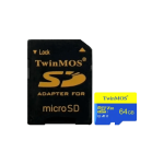 Twinmos 64GB MicroSDHC U3 Class 10 V30 A1 Memory Card