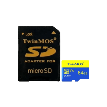 Twinmos 64GB MicroSDHC U3 Class 10 V30 A1 Memory Card